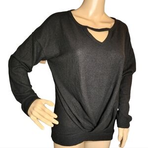NWT P.S. KATE black soft sweater.  Faux wool/cashmere.  Women's size small.